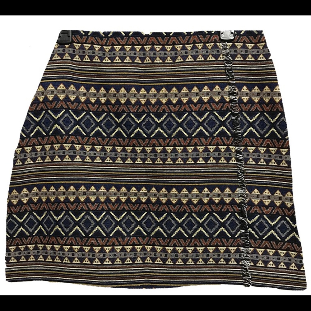 Southwestern print mini skirt